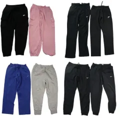 古着卸 まとめ売り ナイキ NIKE スウェット パンツ 8枚セット (メンズ M /L ) カーゴ スウォッシュロゴ ジョガー ワンポイント 中古 NE1588