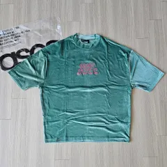 S 新品) ASOS グリーン ツアーベルベット グラフィティ 刺繍 半袖 Tシャツ レディース オーバーサイズのサムネイル