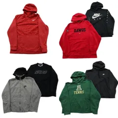 古着卸 まとめ売り ナイキ NIKE スウェット 7枚セット (メンズ XL ) フーディー ジップパーカー アームロゴ 中古 古着 NE2910