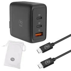 【新品】 (nb) 65W 急速 充電器 Type-C 3ポート (USB-C*2/USB-A*1) PD PPS GaN 折りたたみ式プラグ iPhone16/15/14/MacBook/iPad/Galaxy/Androidその他USB-C機器対応 P 0