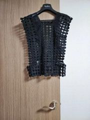 JUNYA WATANABE メッシュ ニットベスト ブラック S - メルカリ