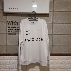 美品》NIKE☆ナイキ☆スウェット スウィッシュ 刺繡ロゴ ブラック XXL 