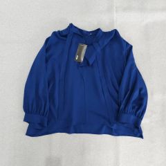 新品 ✨24SS ルネ ギャザー パール ブラウス 34 ティファニーブルー 