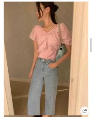 ノースリーブドット柄フリルトップス シェリエ sheller 美品 - メルカリ