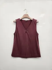 マッシモ ドゥッティ バーガンディ ノースリーブ Tシャツのサムネイル