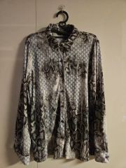 DVF ダイアン フォン ファステンバーグ シルク100% パイソン ブラウス 