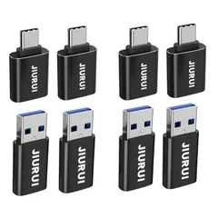 JIURUI USB C 変換アダプタ USB A to C タイプAからタイプC 変換プラグ OTG対応 USB変換コネクター 最大5Gbps 超高速データ転送とQC3.0 急速充電同期 パソコン/タブレット/Windows10/MacBook/i ...