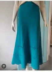 サンドロ エンブロイダリー ニット ロング丈スカートのサムネイル