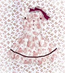 希少LIZLISAホルターネック半袖トップス リボン 花柄総レース00S 