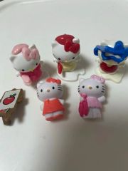 ハローキティーちゃん 置物レトロ陶器製　クリップ　まとめ売り　カオハナ平成レトロ ハローキティーちゃん 置物レトロ陶器製 クリップ まとめ売り カオハナ