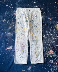 DICKIES ペンキ グランジ ホワイト ペインターパンツ W28 - メルカリ