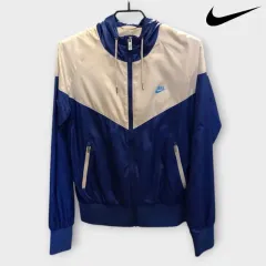 M NIKE ブルー フード ウィンドブレーカーのサムネイル
