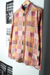 (L-XL) トミーヒルフィガー シャツ シャツ チェック パッチワーク 限定モデル -1499B