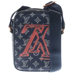LOUIS VUITTON (ルイヴィトン) モノグラムインク ダヌーブ ショルダーバッグ ミニバッグ ネイビー M43678 オレンジ金具