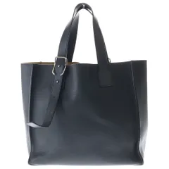 LOEWE (ロエベ) 型押しアナグラムロゴ バックルレザートートバッグ ブラック