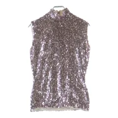 Christian Dior (クリスチャンディオール) 15AW Silver Sequin Shirt Dress スパンコール装飾 ノースリーブドレスシャツ ピンク レディース 5A21520W1915のサムネイル