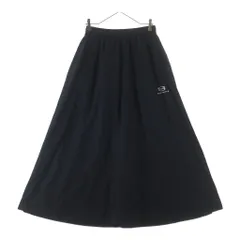 BALENCIAGA (バレンシアガ) LOGO EMBROIDERED MIDI SKIRT ナイロン ロゴエンブロイダリー ミディスカート レディース ブラック 772719 TNQ25のサムネイル