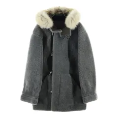 LOUIS VUITTON (ルイヴィトン) 13AW トグルボタン ムートンレザー ボア ファーフーデッド ジップアップ コート グレー RM132 H4LC55KLNのサムネイル