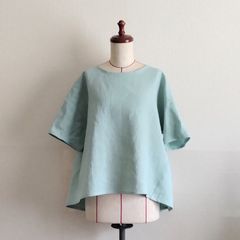 crea delice 麻 リネン ラミー 100％ ブラウス グリーン 緑 - メルカリ
