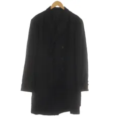ヨウジヤマモト YOHJI YAMAMOTO 21AW 前二重比翼アーミーギャバジンウールロングジャケット アーミーJKT コート 3 L 黒 ブラック /MW ■GY42のサムネイル