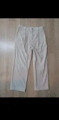 アイボリー コーデュロイ ワイド パンツ