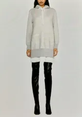 SACAI レディース バッグジッパー スウェット ロング フーディー Tシャツ 1 サイズ ブラックのサムネイル