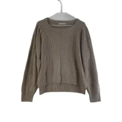 J8513 66girls レディース モカ ラウンドニット