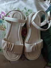 Chloé ストラップサンダル WOODY ウェッジエスパドリーユ ベージュ