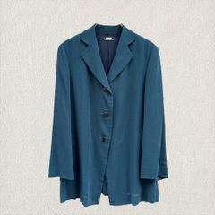 【未使用タグ付き】スタジオニコルソン　テーラードジャケット　リネン混　グリーン 未使用タグ付き】スタジオニコルソン テーラードジャケット リネン混