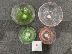 【新品・未使用】津軽びいどろ　4枚セット　箱付きのサムネイル