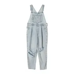 H&M (WOMEN - L) コットン デニム オーバーオール パンツ