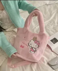 ハローキティ ピンク ファー ショルダーバッグ トートバッグ