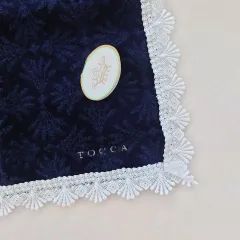 TOCCA トッカ レース ハンカチ ネイビー