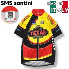 【美品】 【イタリア製】 SMS santini サンティーニ 半袖 ハーフジップ サイクリング ジャージ L イエロー x レッド x ブラック メンズ サイクル ウェア シャツ ロゴ マルチカラー 自転車のサムネイル