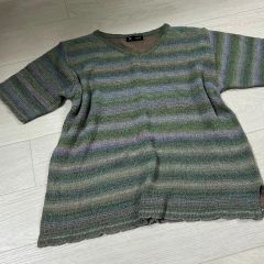 美品】FUGA FUGA シルク混 サマーニット 日本製 和紙 綿 佐藤繊維