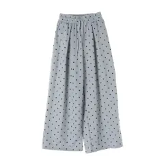 SHEIN (WOMEN - M) ポリ ドット パータン ワイド パンツ