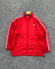 アディダス80s adidas デサント社ダウンジャケット 赤 XLトレフォイル