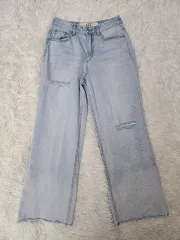 JJJダメージウォッシュワイドデニムパンツ