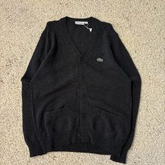 即完売》ラコステ LACOSTE☆ニット カーディガン 3サイズ ネイビー 