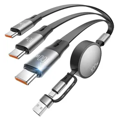 【新登場&3つのtype-c（100W+10W+10W）】3in2 巻き取り充電ケーブル 3in2 充電ケーブルタイプc×3 USB-C to USB-C けーブルPD対応100ワ/5A QC4.0 高速充電 usb type -c 最大100w高速データ 1