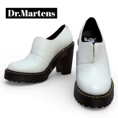 【未使用/希少UK3】Dr.Martens CORDELIA 厚底ヒールシューズ 白 22cm レザー スリッポン 箱なし