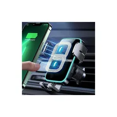 【充電範囲アップ】JOYROOM 車載ワイヤレス充電器 自動開閉/360度回転/急速充電/エアコン吹き出し口用 車載ホルダー スマホスタンド(15W/10W/7.5W/5W) ワイヤレス充電 ワイヤレス車載スマホホルダー 携帯ホルダー すまほスタンド LE 0