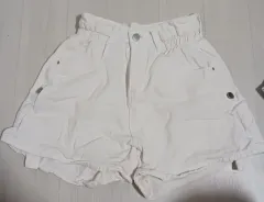 ヴィンテージ デニム ハーフパンツ 白 ギャル 森ガール