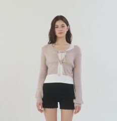 Notre émor blooming Frill Knit ピンク 完売品 - メルカリ