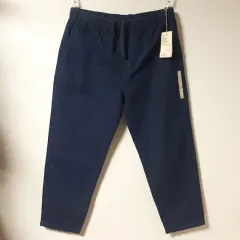 36 40/無印良品 ダークネイビー イージーパンツ/36-1102
