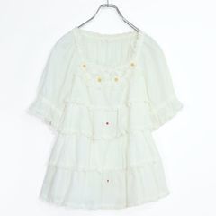 ピンクハウス☆可憐なレース＆刺繍♪ピコフリル 綿ローン ミニ