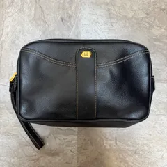 (i)dunhill ダンヒル クラッチバッグ セカンドバッグ ゴールド金具 ブラック ビジネス レザー 冠婚葬祭/6780