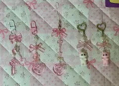 猫/リボン キーホルダー