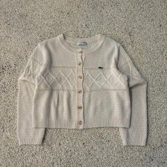 あ*様 LACOSTE ラコステ カーディガン 丸首ラメニットカーディガン