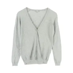 ユニクロ (WOMEN - L) コットンニットカーディガン